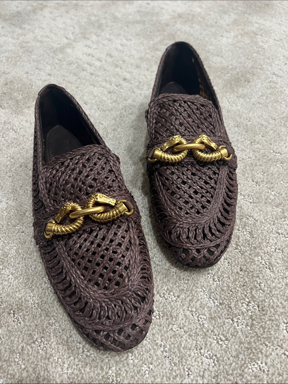 Tory Burch woven horse bit loafers - 6.5